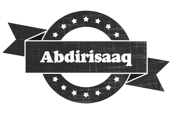 Abdirisaaq grunge logo
