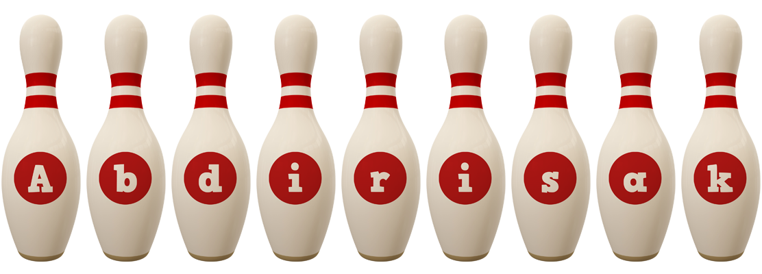 Abdirisak bowling-pin logo