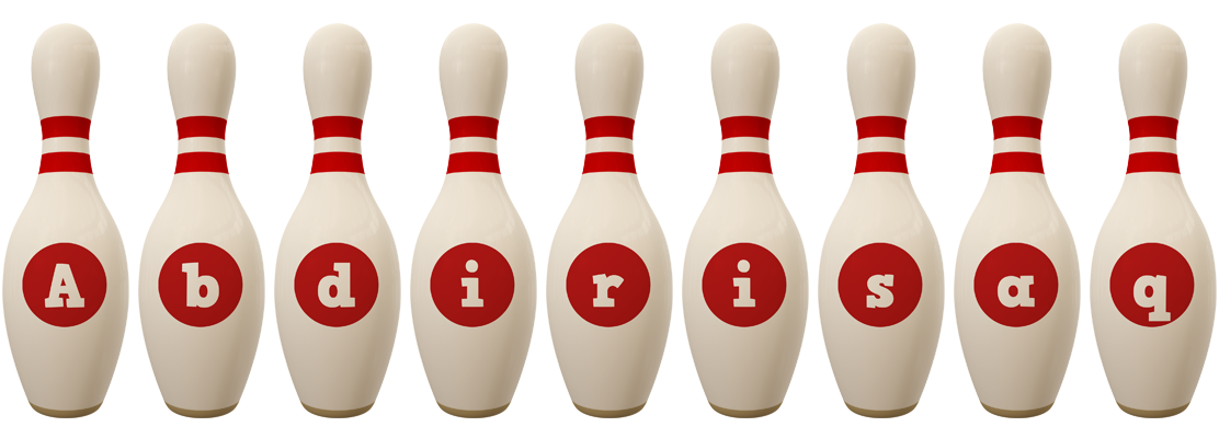 Abdirisaq bowling-pin logo