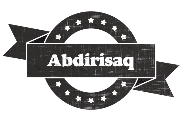Abdirisaq grunge logo