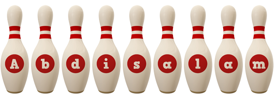 Abdisalam bowling-pin logo