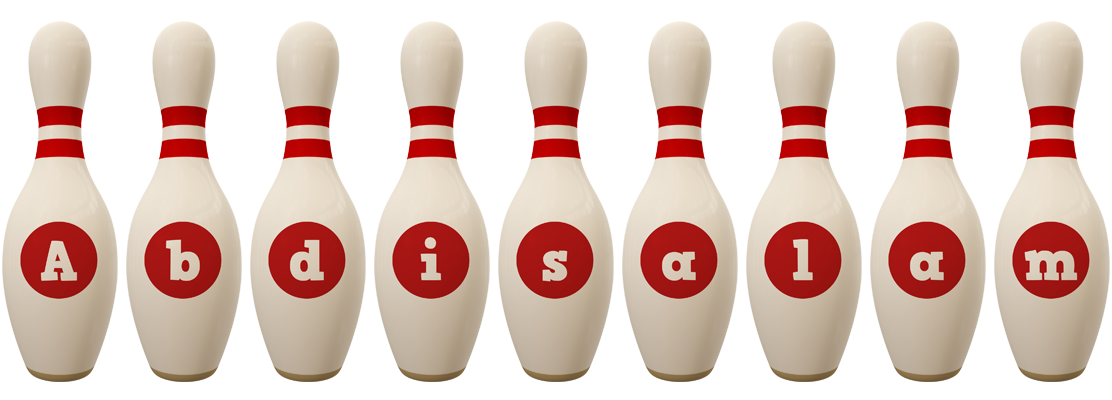 Abdisalam bowling-pin logo