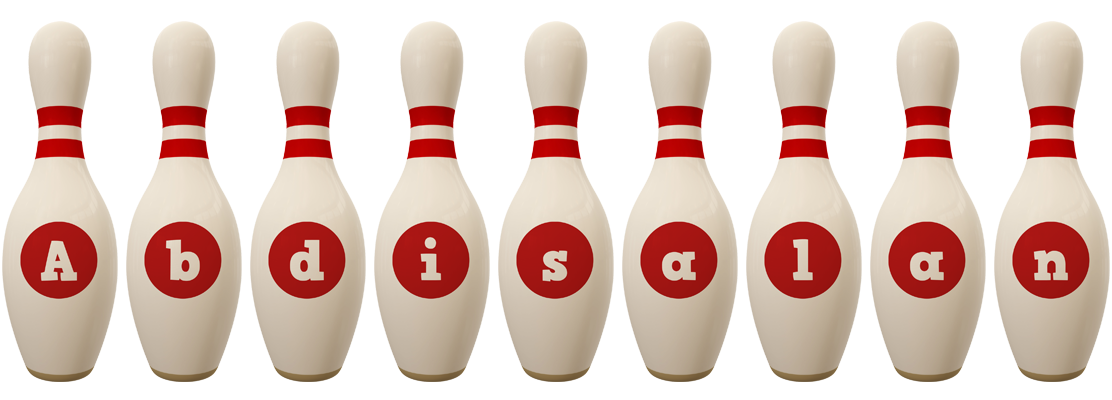 Abdisalan bowling-pin logo