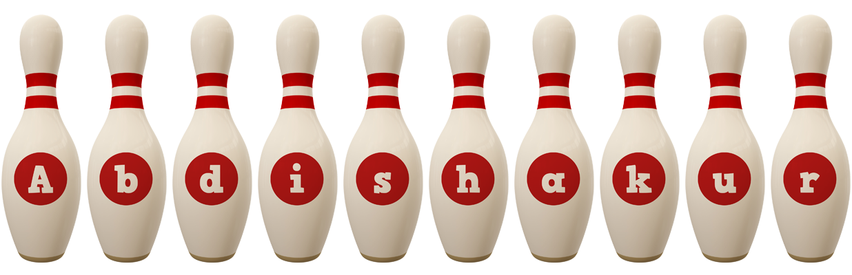 Abdishakur bowling-pin logo