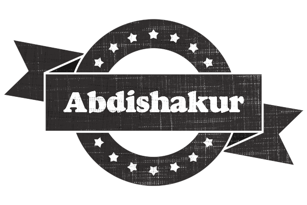 Abdishakur grunge logo