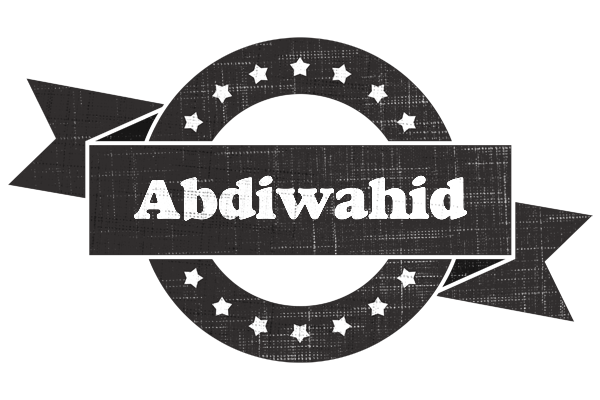 Abdiwahid grunge logo