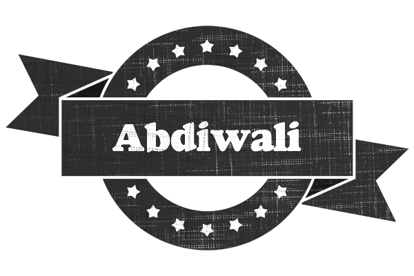 Abdiwali grunge logo
