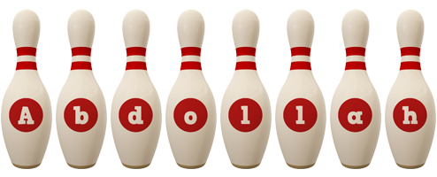 Abdollah bowling-pin logo