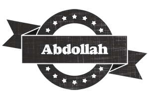 Abdollah grunge logo