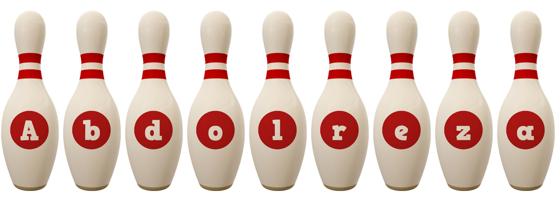 Abdolreza bowling-pin logo