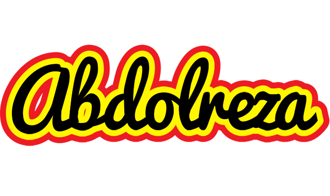 Abdolreza flaming logo