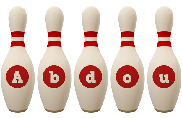Abdou bowling-pin logo