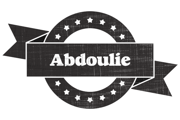 Abdoulie grunge logo