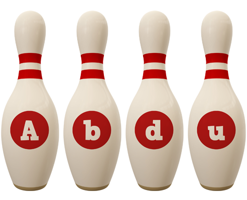 Abdu bowling-pin logo