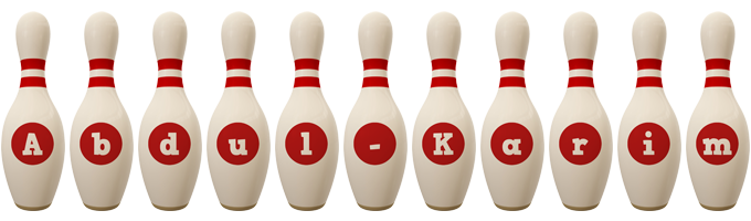 Abdul-Karim bowling-pin logo
