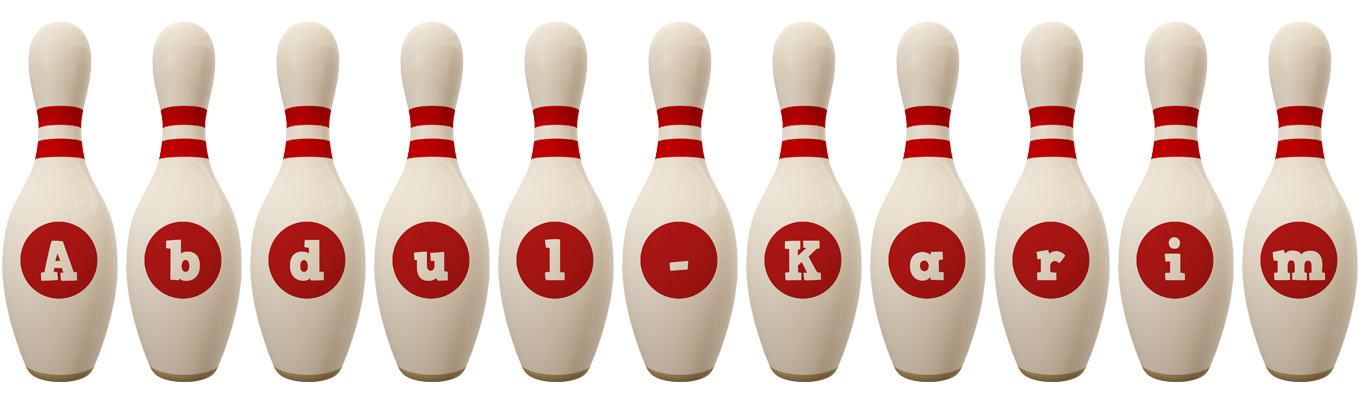 Abdul-Karim bowling-pin logo