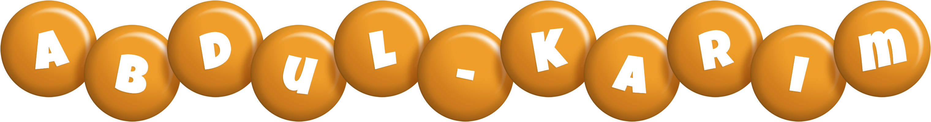 Abdul-Karim candy-orange logo