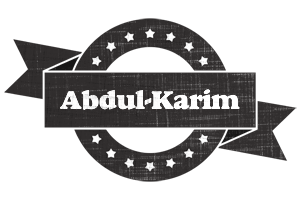 Abdul-Karim grunge logo