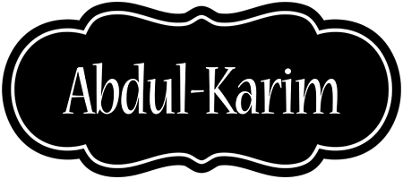 Abdul-Karim welcome logo