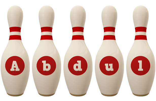 Abdul bowling-pin logo
