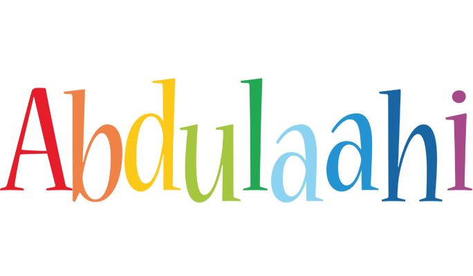 Abdulaahi birthday logo