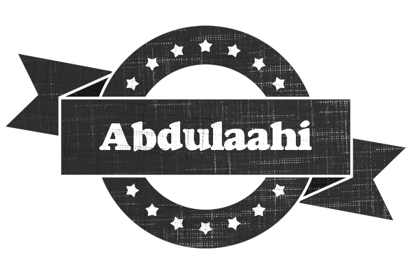 Abdulaahi grunge logo