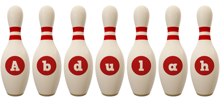 Abdulah bowling-pin logo