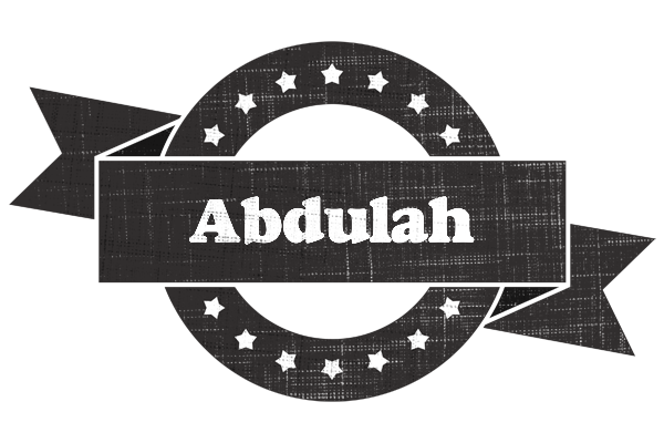 Abdulah grunge logo