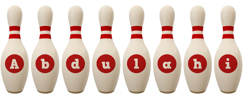 Abdulahi bowling-pin logo