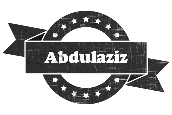 Abdulaziz grunge logo