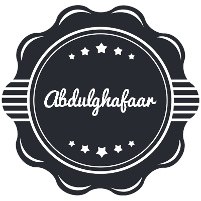 Abdulghafaar badge logo