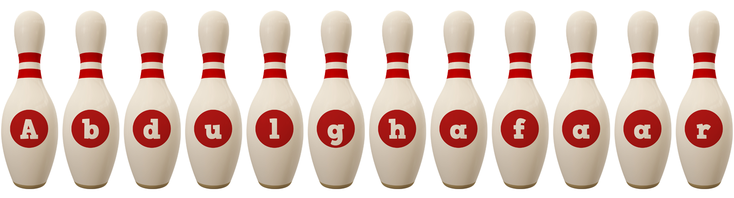Abdulghafaar bowling-pin logo
