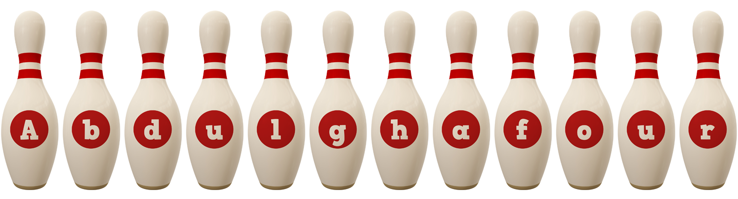 Abdulghafour bowling-pin logo