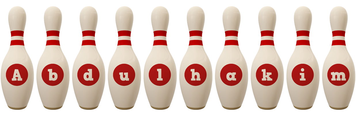 Abdulhakim bowling-pin logo