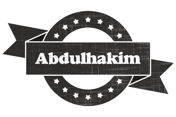 Abdulhakim grunge logo