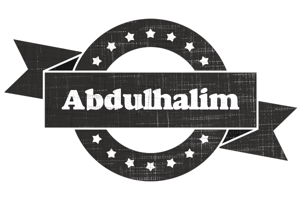 Abdulhalim grunge logo