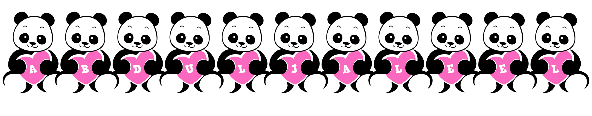 Abduljaleel love-panda logo