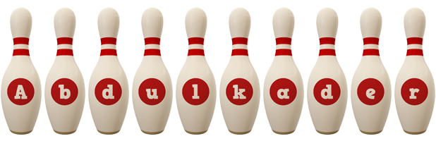Abdulkader bowling-pin logo