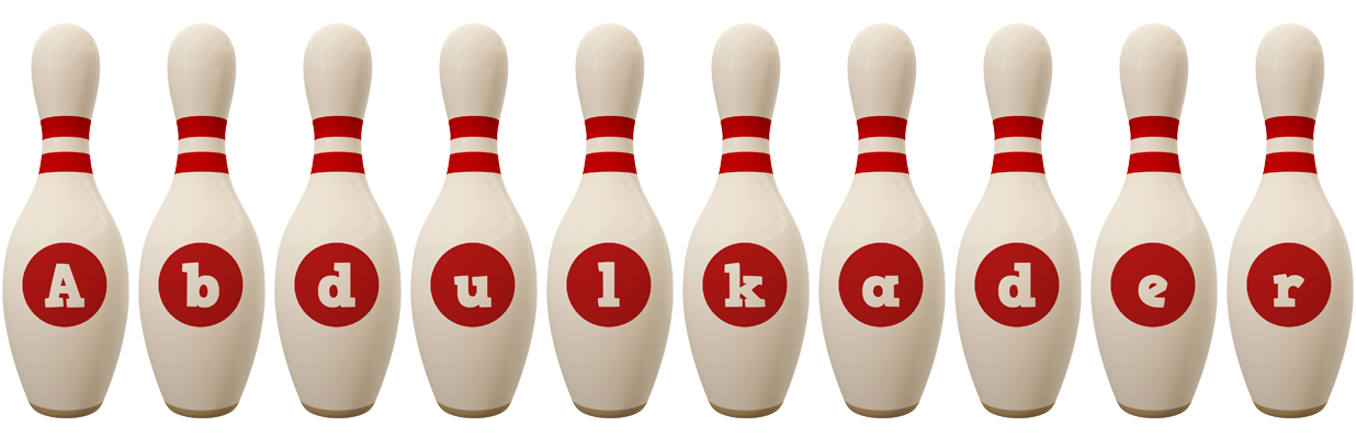 Abdulkader bowling-pin logo