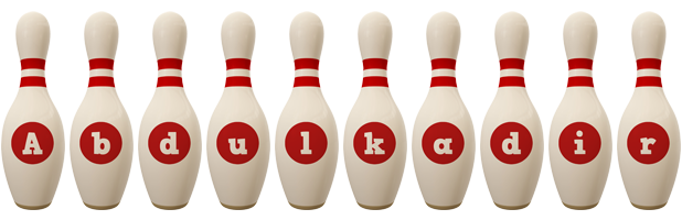 Abdulkadir bowling-pin logo