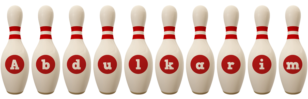 Abdulkarim bowling-pin logo