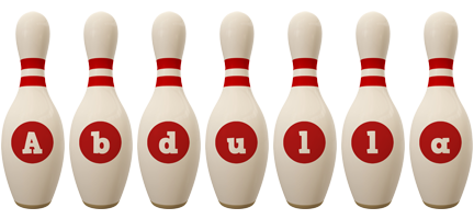 Abdulla bowling-pin logo