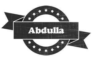 Abdulla grunge logo