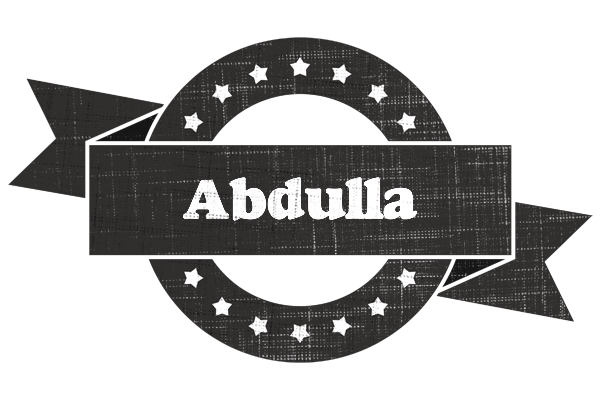 Abdulla grunge logo