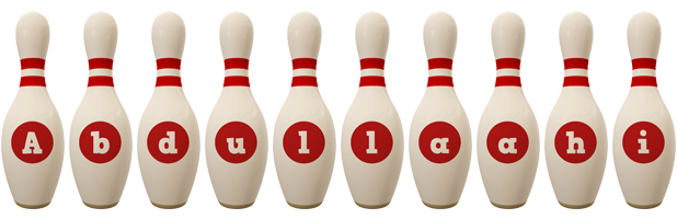 Abdullaahi bowling-pin logo