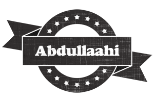 Abdullaahi grunge logo