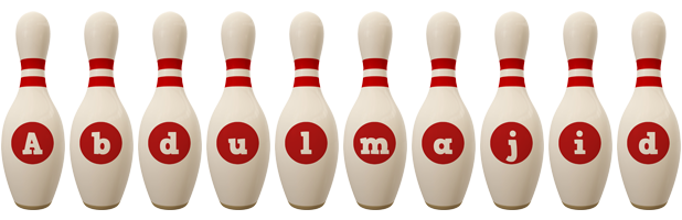 Abdulmajid bowling-pin logo