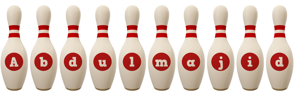 Abdulmajid bowling-pin logo