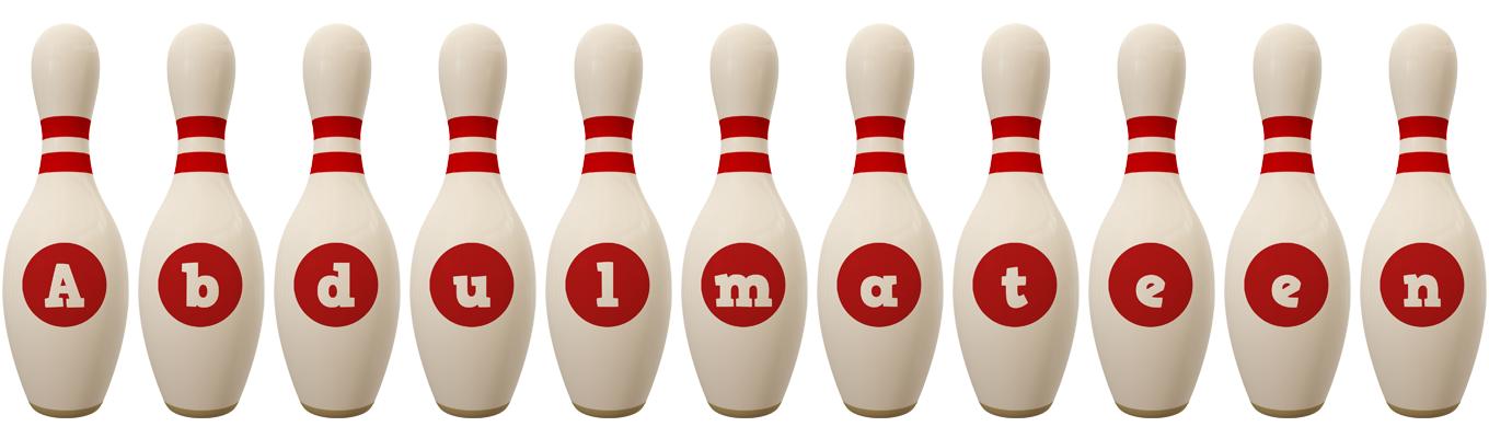 Abdulmateen bowling-pin logo