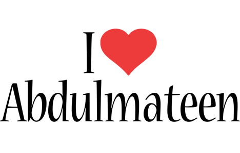 Abdulmateen i-love logo